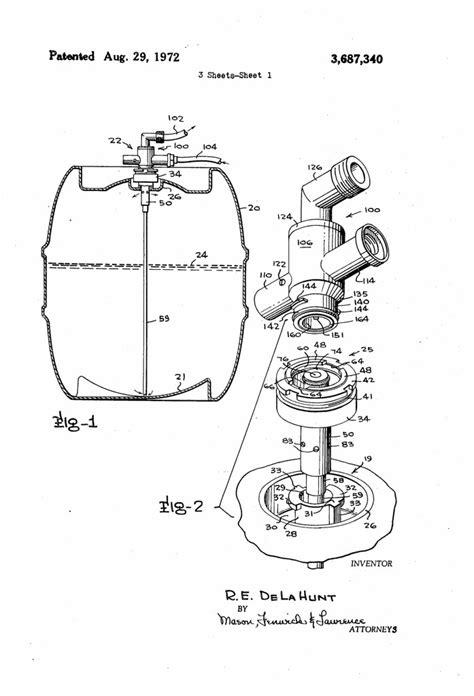 Patent No 3687340a Tapping Device For Beer Kegs Brookston Beer Bulletin