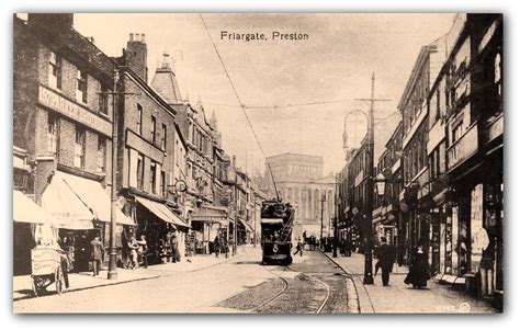 Friargate Preston Sepia Postcard By Valentines Jv No 723 Preston
