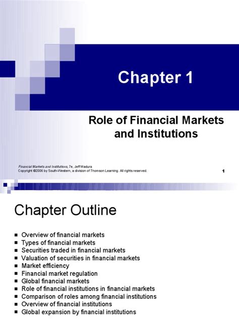 One teaching device that i have found helps students. Role of Financial Markets and Institutions | Financial ...