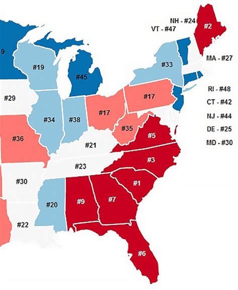 The Most And Least Patriotic States In The Us Ranked 50 To 1