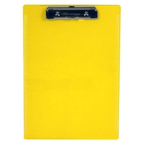 Yellow Plain Plastic Clip Board Board Size 10x14 Rs 9 Piece Id