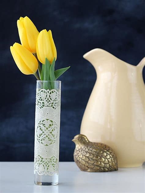 Check spelling or type a new query. Spring craft: simple lace vase - Mod Podge Rocks