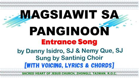 Magsiawit Sa Panginoon Entrance Song By Danny Isidro With Voicing
