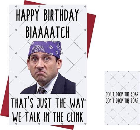 Funny Birthday Card The Office Us Prison Mike Birthday