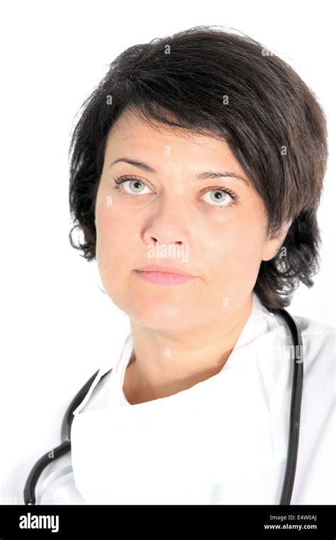 Profile Of A Female Doctor Stock Photo Alamy
