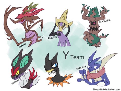 Pokemon Y Team By Shoyu Rai On Deviantart