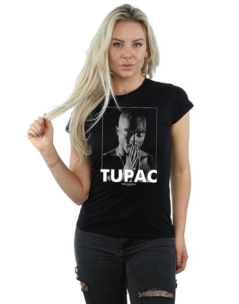 2pac Womens Tupac Shakur Praying T Shirt Fruugo Bh