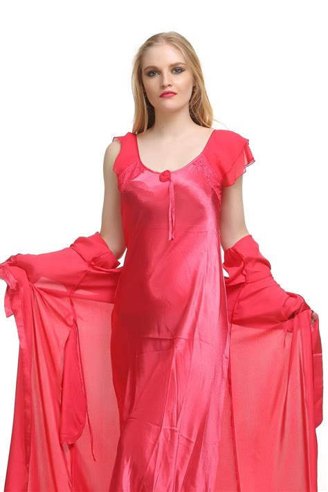 Pink Satin Nightgown Surly Satin Slip Pink Satin Satin Sleepwear Silky Soft Put On Night