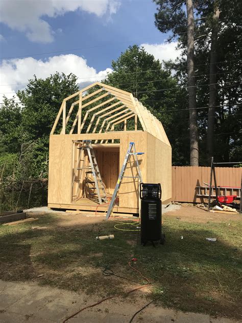 Building A 12x16 High Barn Shed With 8ft Walls And A 8x12 Loft This Is