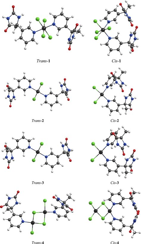 The prefixes cis and trans are from latin: (Color online.) The most stable cis and trans isomers of ...