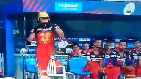 Srh Vs Rcb Ipl 2021 Virat Kohli Throwing Bat On Chair Angry Getting Ipl Breaching Code Of