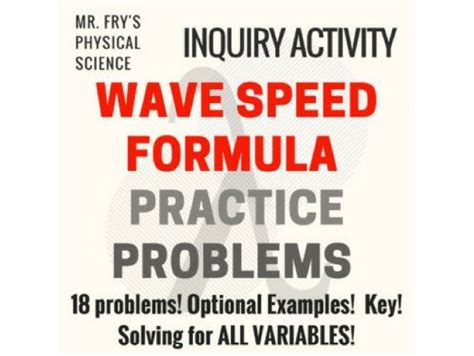 Complete report (see last slide on pp above). Wave Speed Formula Practice Problems | Science inquiry, Physical science, Formula