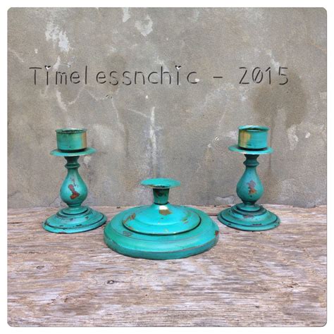 Reserved | Etsy | Teal candle holders, Rustic candle holders, Candle holders