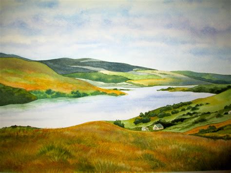 An Irish Landscape By Carol Gangemi Watercolor Landscape Landscape