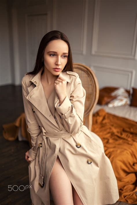 Wallpaper Sergey Shishlov Women Brunette Long Hair Straight Hair Looking Away Coats