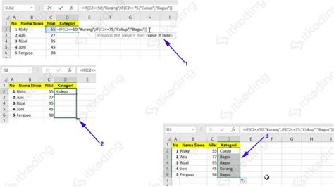 Rumus If Di Excel Cara Menggunakan And Contoh Fungsi If