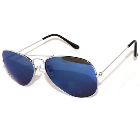 Owl ® Eyewear Sunglasses 86010 C2 Womens Metal Fashion Silver Frame Silver Mirror Lens One Pair