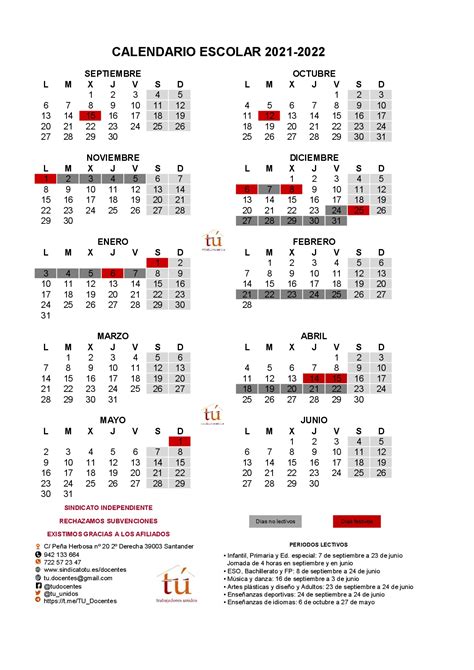 Este Es El Calendario Escolar Para El Curso 2021 2022 Images