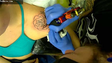 Pair Of Roses Shoulder Tattoo Video Youtube