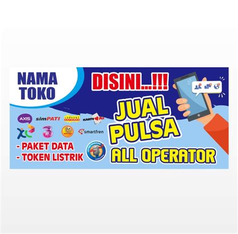 contoh banner toko pulsa