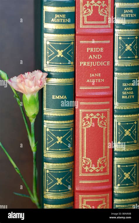 Book Spines Jane Austen Stock Photo Alamy