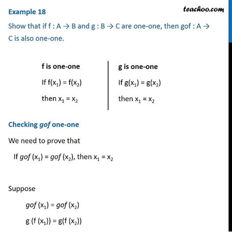 Question 2 Show That If F G Are One One Then Gof Is One One
