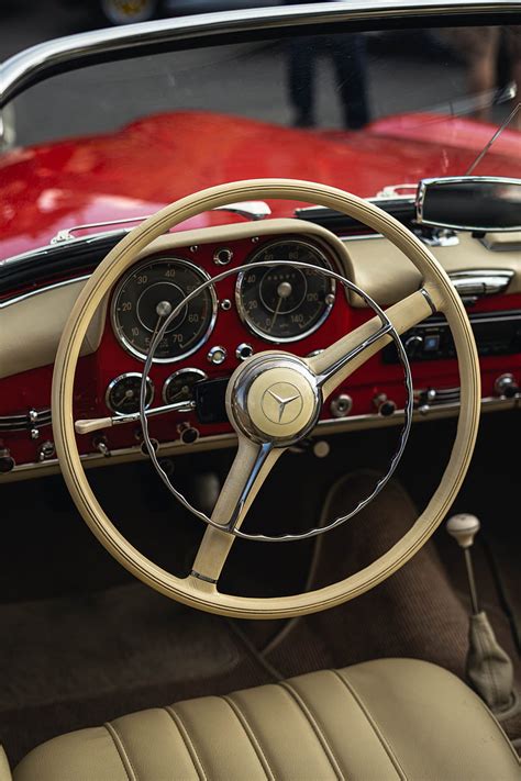 5k Free Download Mercedes Car Retro Vintage Steering Wheel Hd
