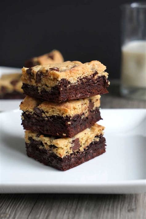 Brookie Bars Recipe Cookie Dough Mixed Into Brownies Dessarts