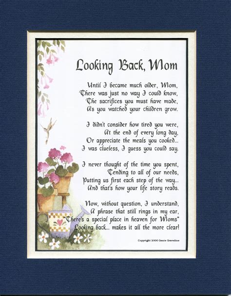 mother thank you mother appreciation mother sentimental t etsy mom poems birthday quotes