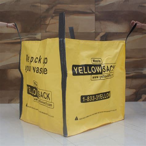1m3 2m3 Big Skip Bags For Transporting Waste Print Logo On Both Side In