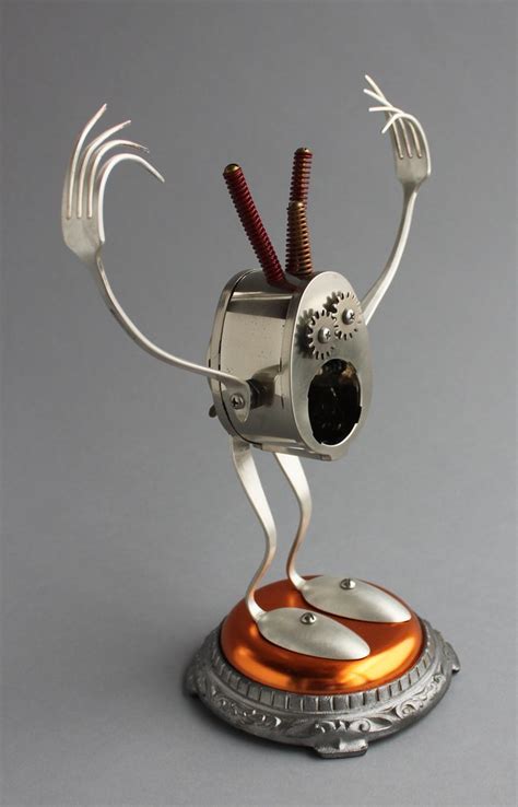 Found Object Robot Assemblage Sculpture By Brian Marshall Flickr