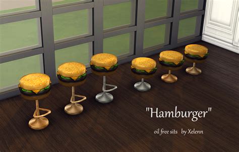 My Sims 4 Blog Hamburger Bar Stool By Xelenn
