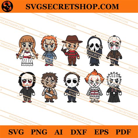 Baby Horror Character Svg Horror Movie Character Svg Halloween Svg