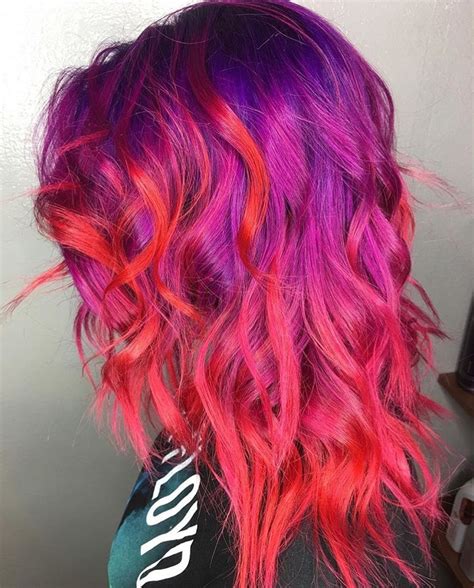 Cool Hair Color Ideas Sunset Hair Brown Ombre Hair Color Bright Hair Colors