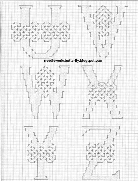 Celtic Alphabet 4 Of 4 Cross Stitch Fonts Cross Stitch Alphabet