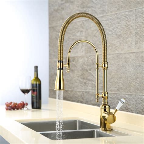 Luxury Splendid High Arc Swirling Dual Mode Pull Down Kitchen Faucet
