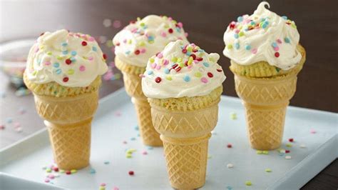 Rainbow Ice Cream Cone Cupcakes
