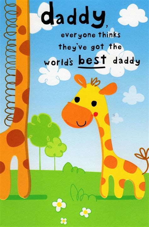 Cute Best Daddy Happy Fathers Day Card Cards