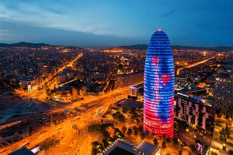 Torre Glories Night Aerial View Photograph By Songquan Deng