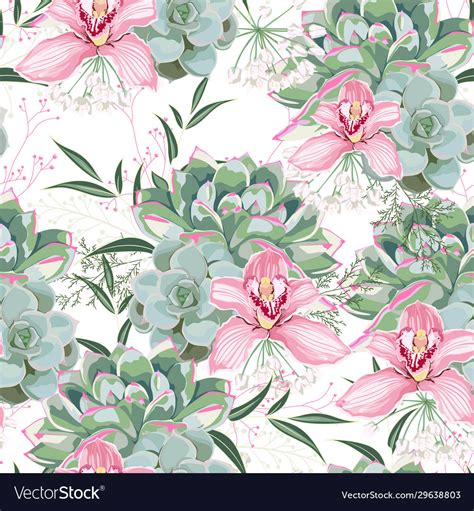 Floral Pattern Delicate Flower Wallpaper Vector Image