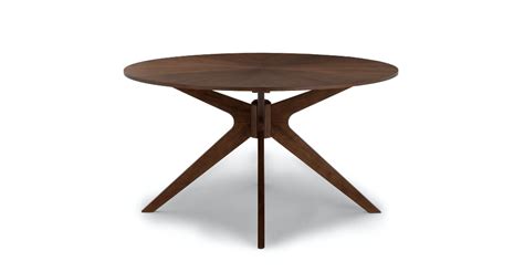 Conan Walnut Round Dining Table Oval Table Dining Round Dining Table