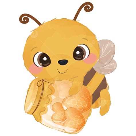 Gambar Ilustrasi Lebah Madu Yang Lucu Lebah Madu Lebah Clipart