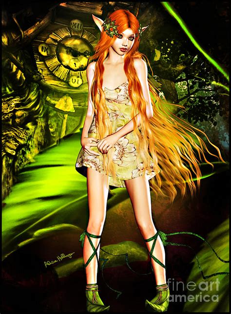 Redhead Forest Pixie Digital Art By Alicia Hollinger