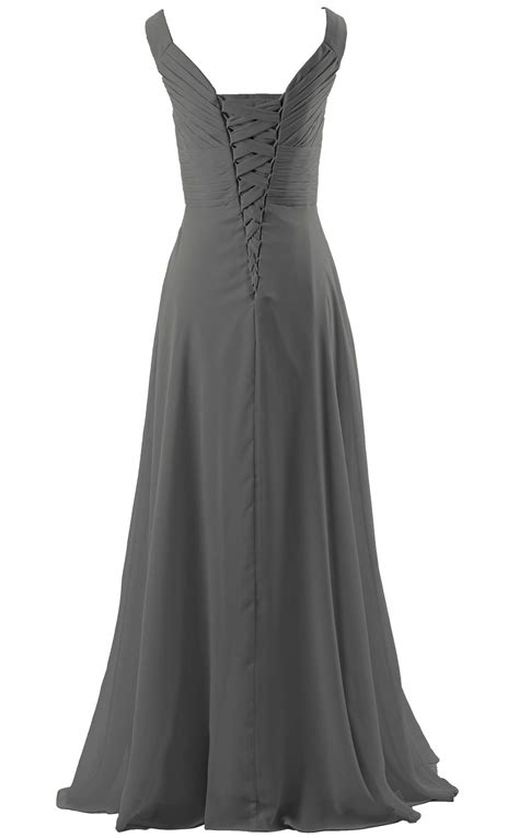 Ants Formal Straps Pleated Long Straight Bridesmaid Dresses Prom Homecoming