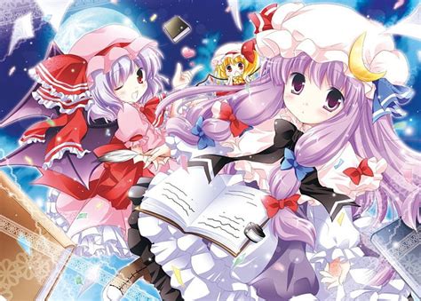 Touhou Dress Books Anime Girls Remilia Scarlet Patchouli Knowledge
