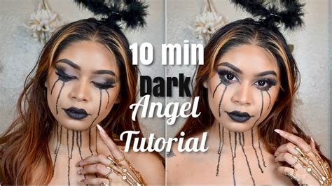 10 Min Dark Angel Halloween Makeup Tutorial Youtube