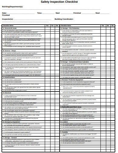 Department of transportation (dot) inspection. 10+ Daily Safety Inspection Checklist and Form Templates ...