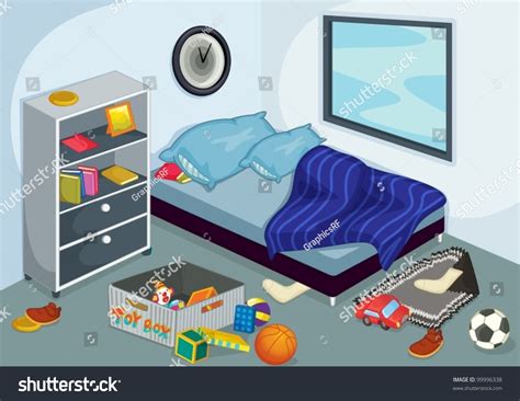 Illustration Of A Messy Bedroom 99996338 Shutterstock