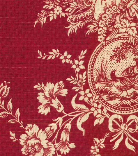 Waverly Upholstery Fabric Country House Toile Red Joann