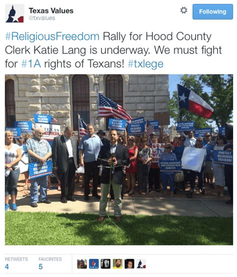 Hood County Texas Still Not Issuing Same Sex Marriage Licenses As Anti